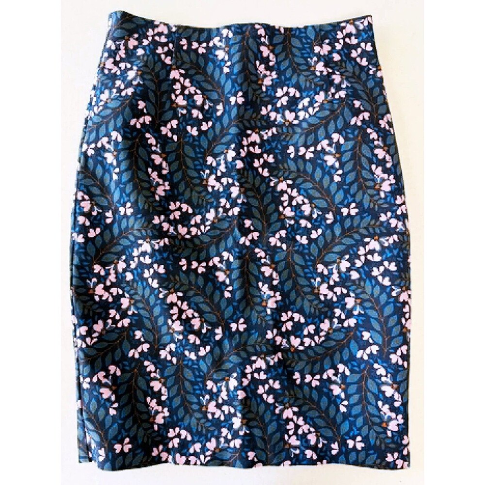 Boden 6P 6 P Midi Pencil Skirt Floral Navy Pink Blue Brown Casual or Career